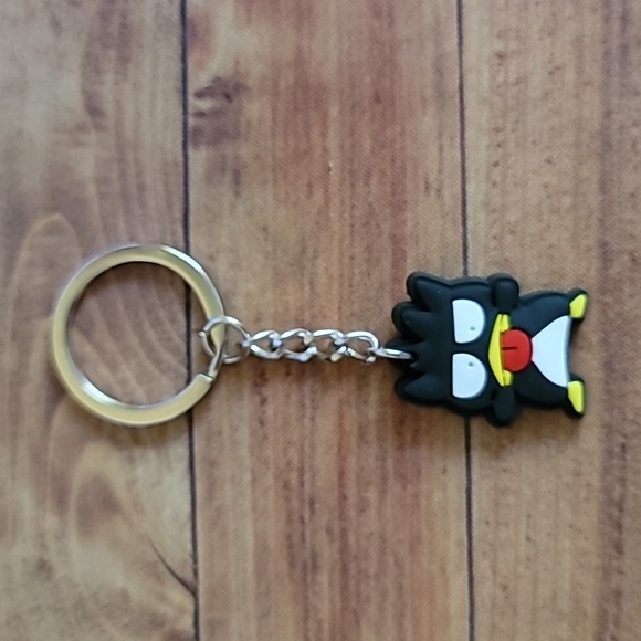 Badtz-maru Character Silicon Accessory Keychain on Silver Toned Key Ring - Picture 6 of 6